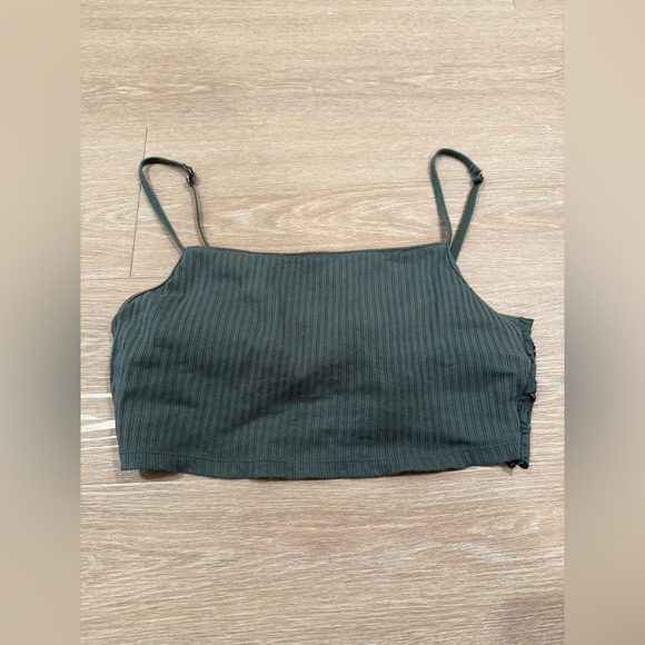 NWOT Aerie Beach Daze Lace Ribbed Bra Top - Picture 1 of 3